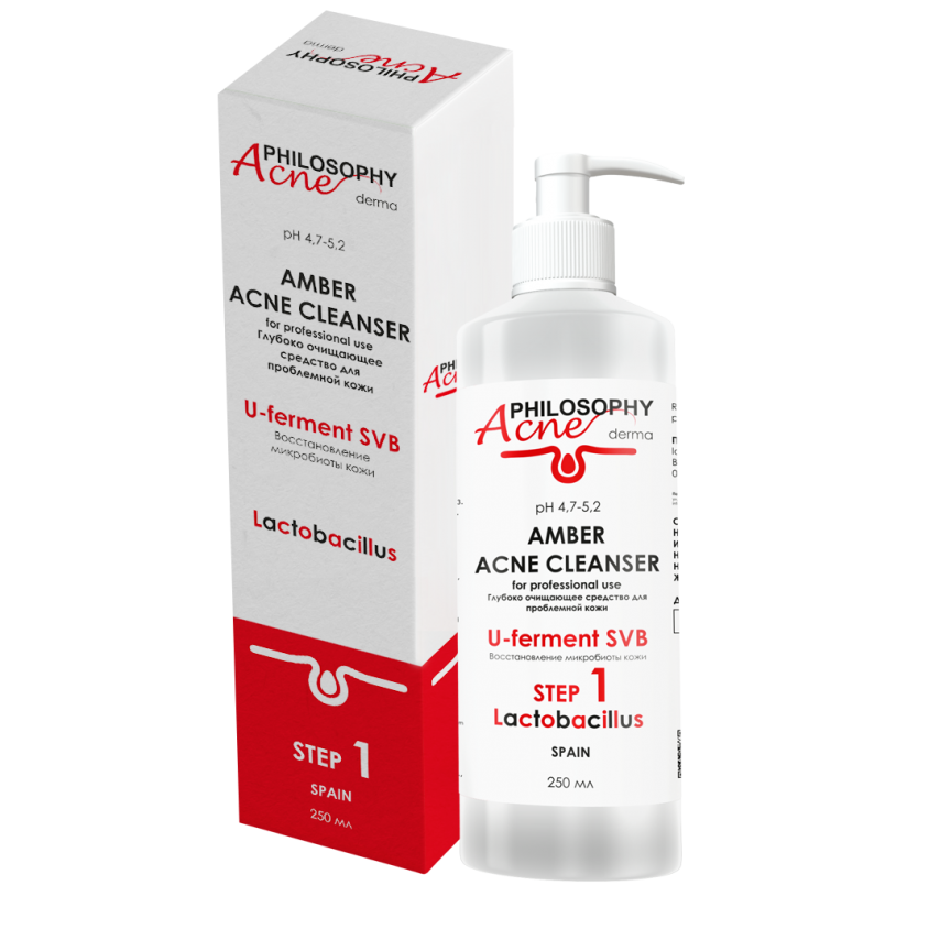 Гель для умывания 250 мл Amber аcne clearser 250ml - фото 1